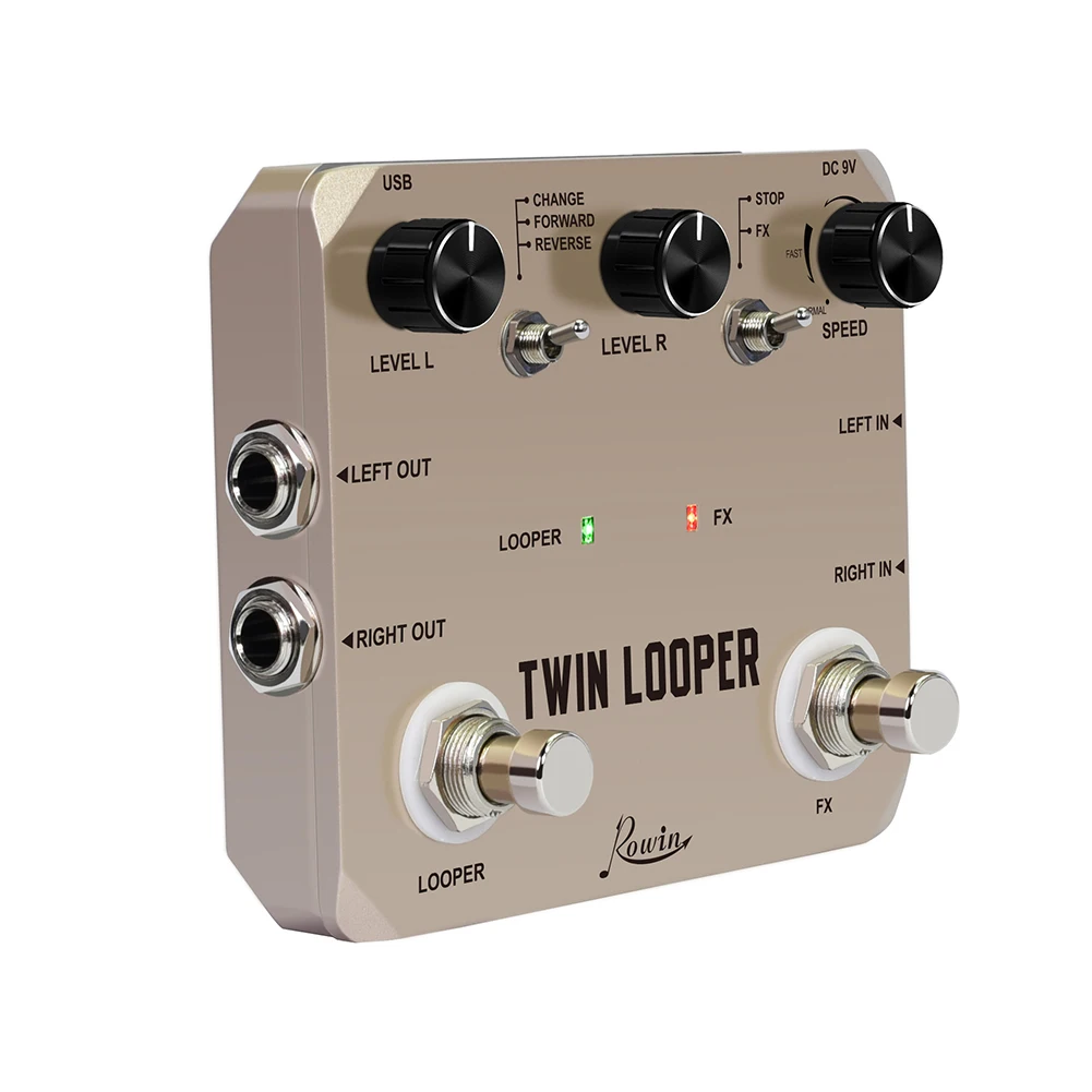 

Rowin Looper Electric Guitar Effect Pedal Loop Station 11 Types TimeTrue Bypass Professional Musical Instrument Accessories