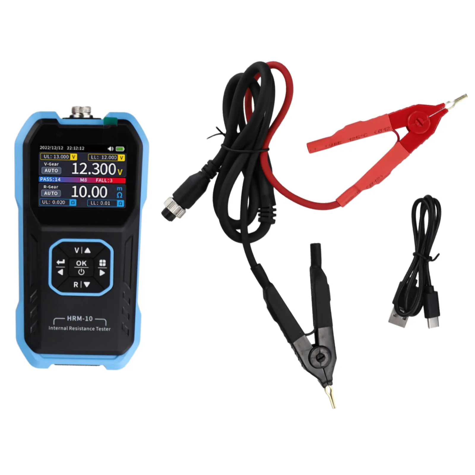 Kelvin Connection Internal Resistance Meter HRM-10 Internal Resistance Measuring Precision Gear Full Process Recording