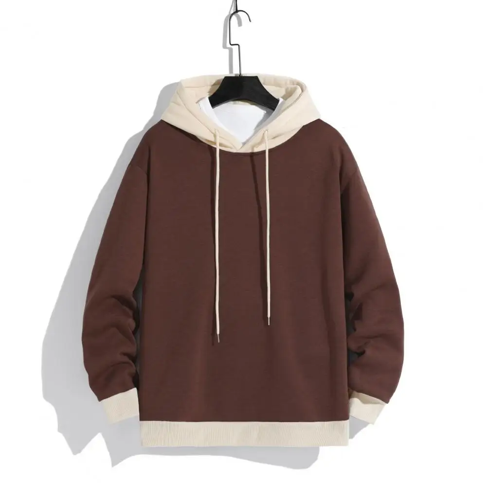 

Men Autumn Winter Casual Hoodie Sweatshirt With Drawstring Long Sleeve Cozy Stylish Pullover Sweatshirt Streetwear