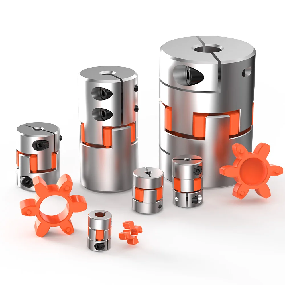 Aluminium Flexible Coupler GTRIC Aluminium Plum Flexible Coupler 4 Jaws D55L78 Spider Elastic Motor Coupling Shaft CNC 12/14/15/16/18/19/20/22/25/28/30 mm