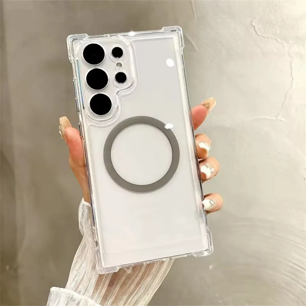 Ultra Clear Magnetic Phone Case with Shockproof Corner Protector