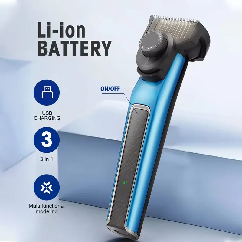 Hair Trimmer for Men Professional USB Rechargeable Nose Trimmer Hair Clippers Eyebrow Facial Hair Trimmer Body Grooming Kit 2