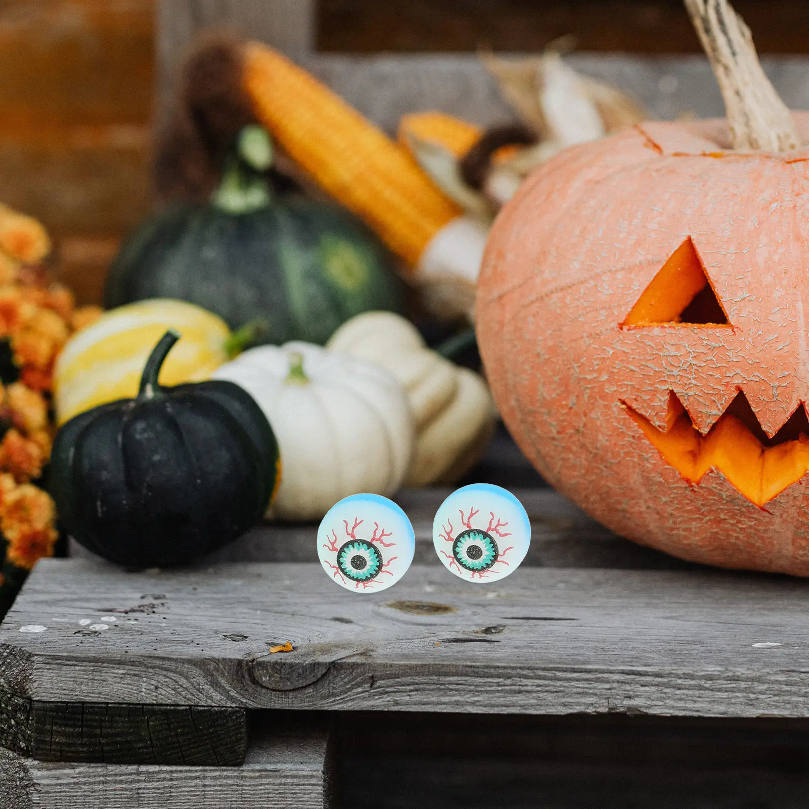 40Pcs 현실적인 할로윈 눈알 바운스 공 탄력 있는 무서운 파티 선물 어린이를위한 다채로운 탄력 공 할로윈 장식