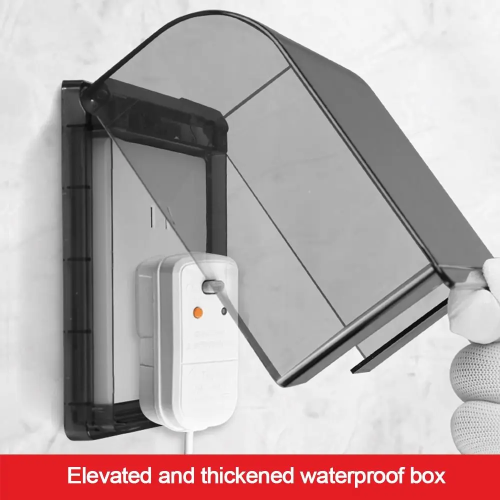

Self-Adhesive Switch Protective Cover Plastic Wall-mounted Socket Waterproof Box 86 Type Electric Plug Cover Bathroom