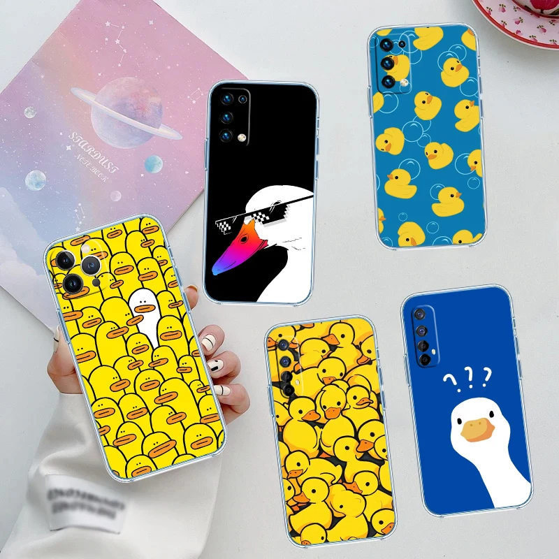 Cartoon Duck Transparent Phone Case