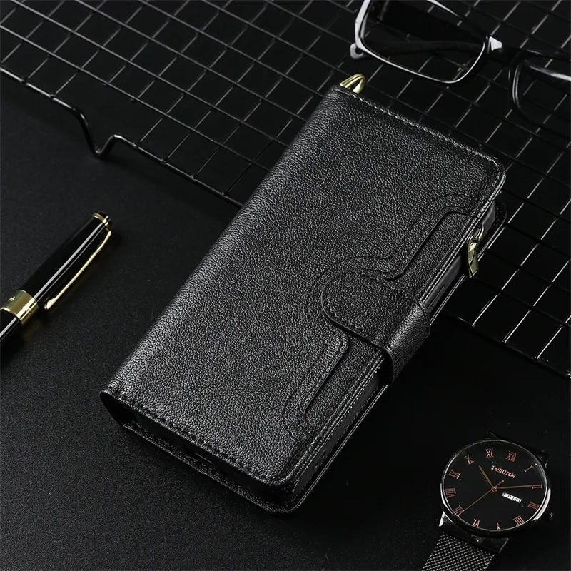 

For Xiaomi 11T Portable Zipper Bag Phone Case Xiaomi 11T Pro Shockproof Multi-color Bag Phone Case