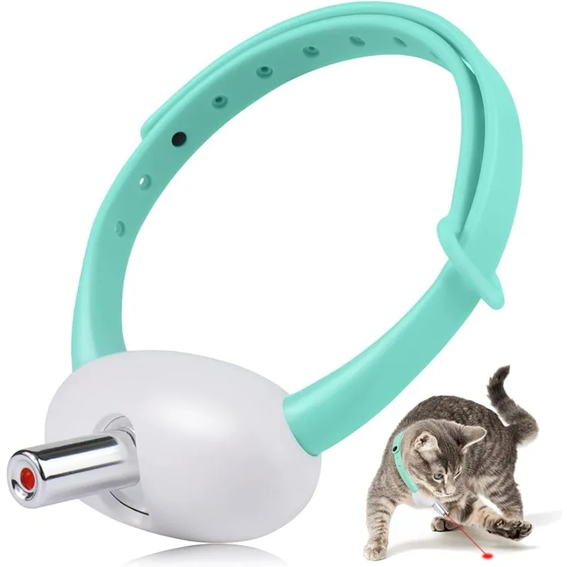 

Automatic Cat Toys with LED Light,Upgraded Lengthened Light Head, Interactive Toys for Indoor Cats,Wearable Electronic Collar