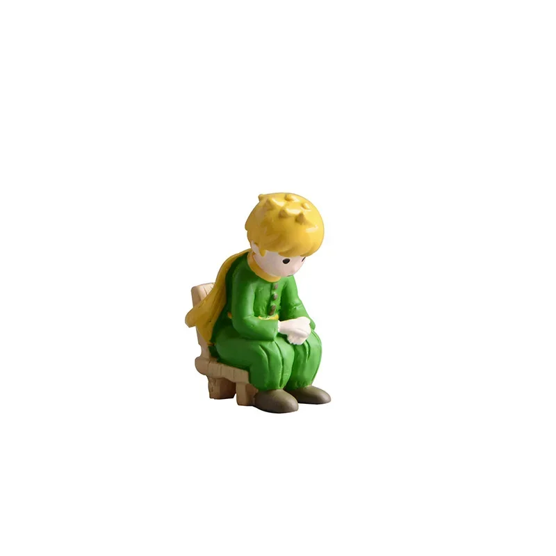 The Little Prince Miniatures Cartoon Little Fox Resin Toys Rose B612 Model Desktop Decoration Handicraft Figurine Art Doll miniature figurines,3d printed toy