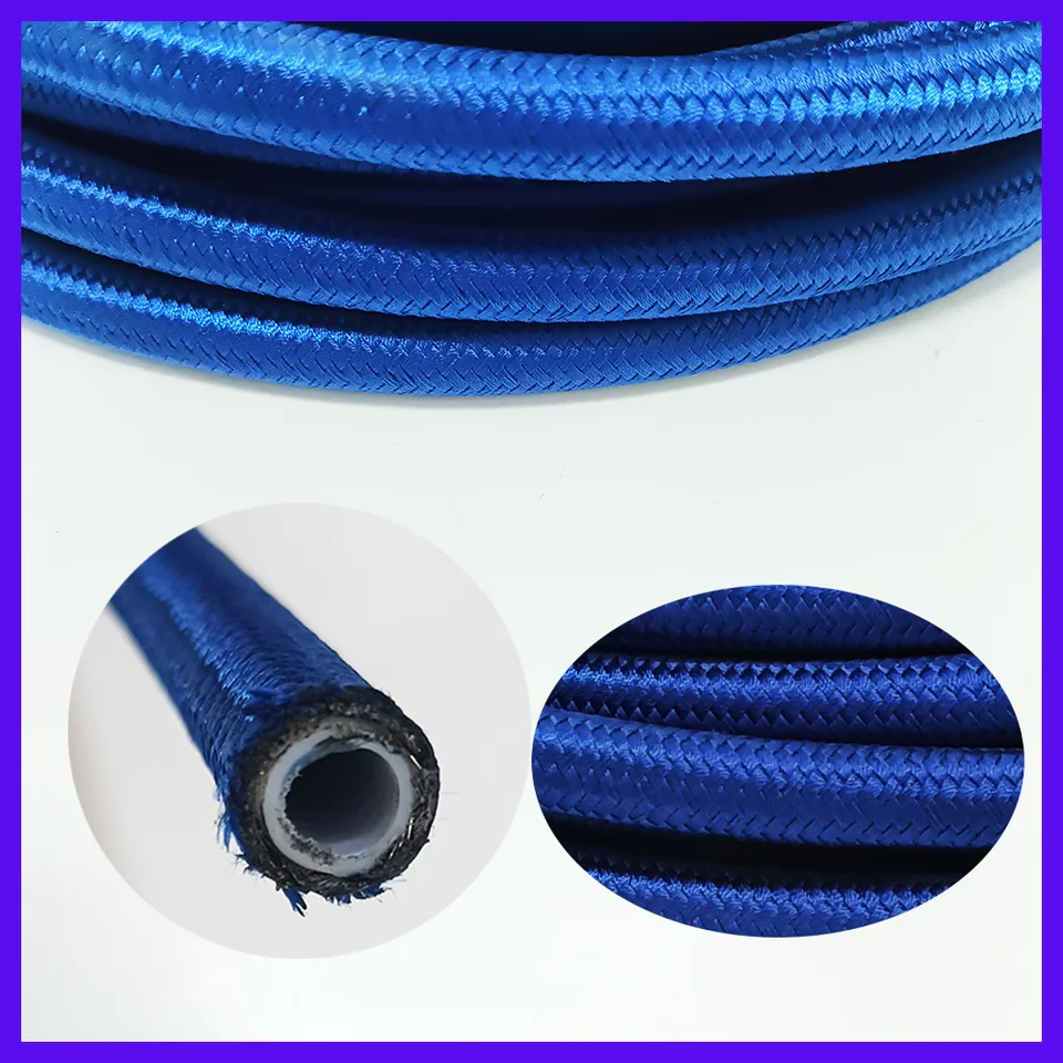 Tuyau De Conduite De Mazout En Acier Inoxydable Tressé, Ein Deltube, Voiture De Course, Tuyau De Reoidisseur D'huile, Argent, 3 Mètres, AN3, AN4, AN6, AN8, AN10