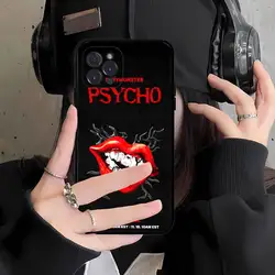 Elegant Black Phone Case - Baby Monster Design - iPhone 14 Plus (Z1)