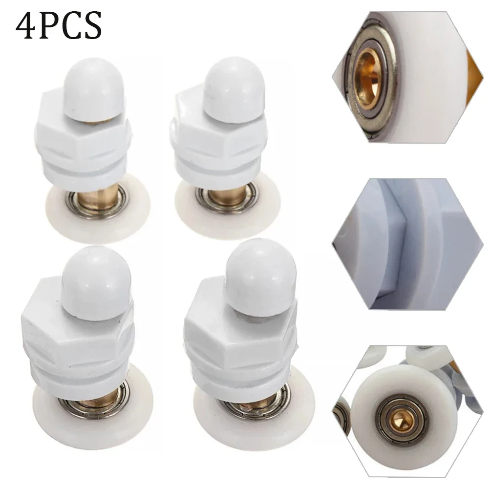4pcs19mm/23mm/25mm/27mm/29mm Door Roller Shower Rooms Cabins Pulley Shower Room Roller Runners Wheels Pulleys Diameter