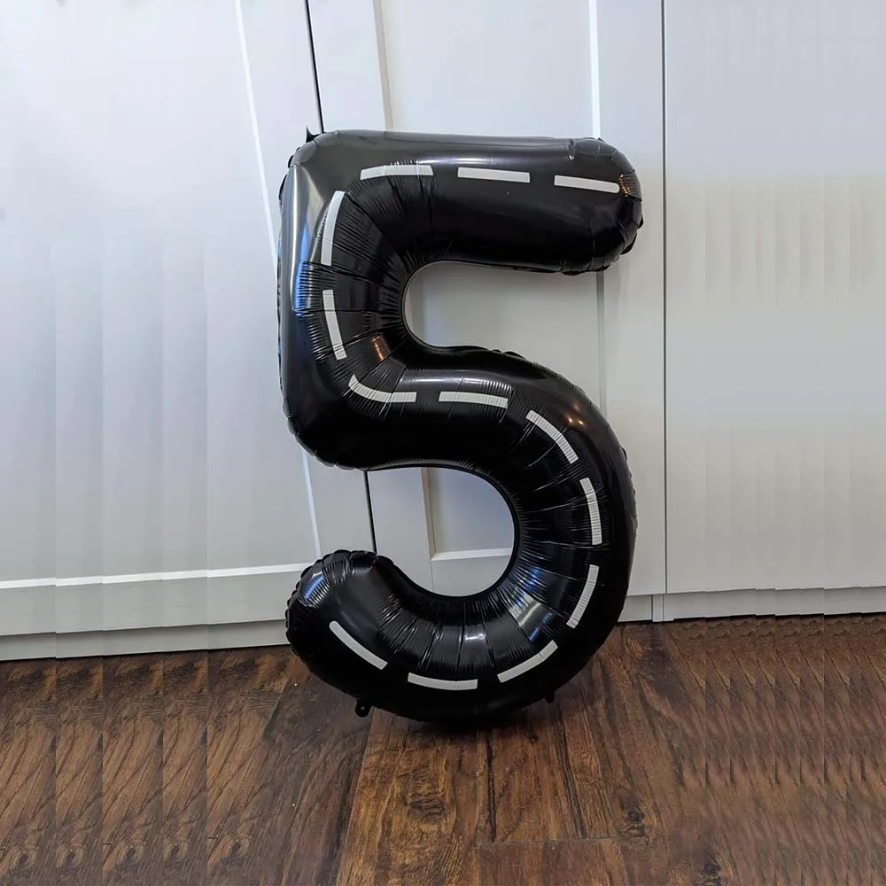 40'' Number Race Car Balloon Racetrack Balloon Truck Bike Wheels Tire Racing Car Theme Party Supplies Boys Birthday Party Favor