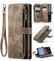 Leather Wallet Phone Case - Elegant Multi - Device Protection Cover for Samsung A15 (4G 5G) (Brown)