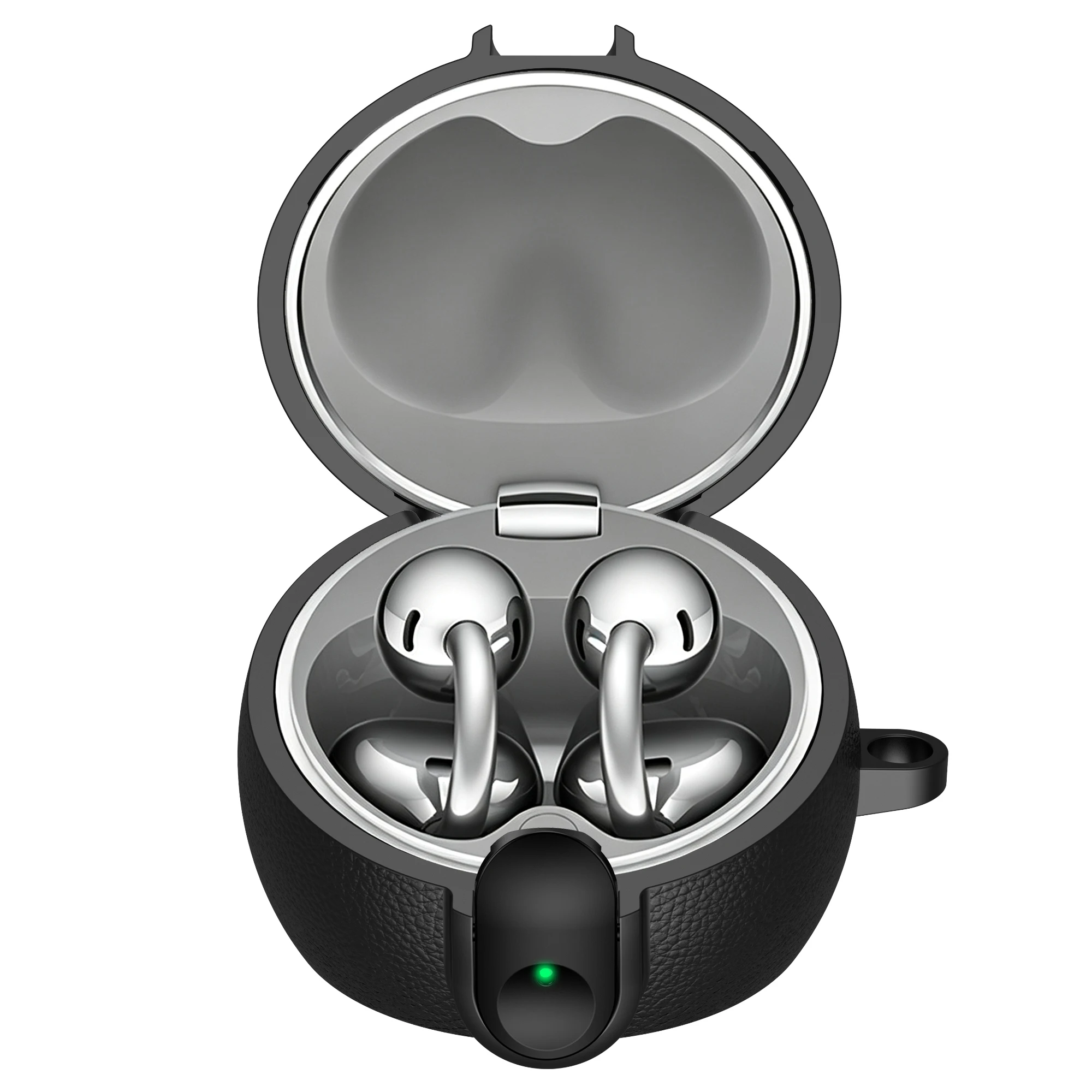 Shockproof Protective Earbud Case with Secure-Lock Cover and Wireless Charging Support