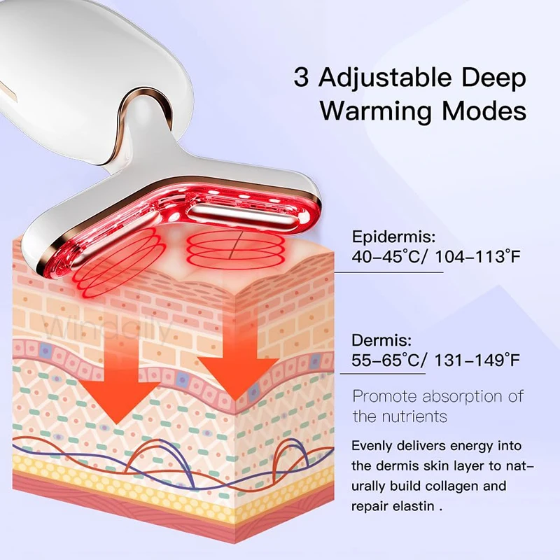 EMS Face Neck Lifting Device Vibration Facial Massager LED Light Therapy Machine Skin Tighten Wrinkle Remover Skin Care Tools