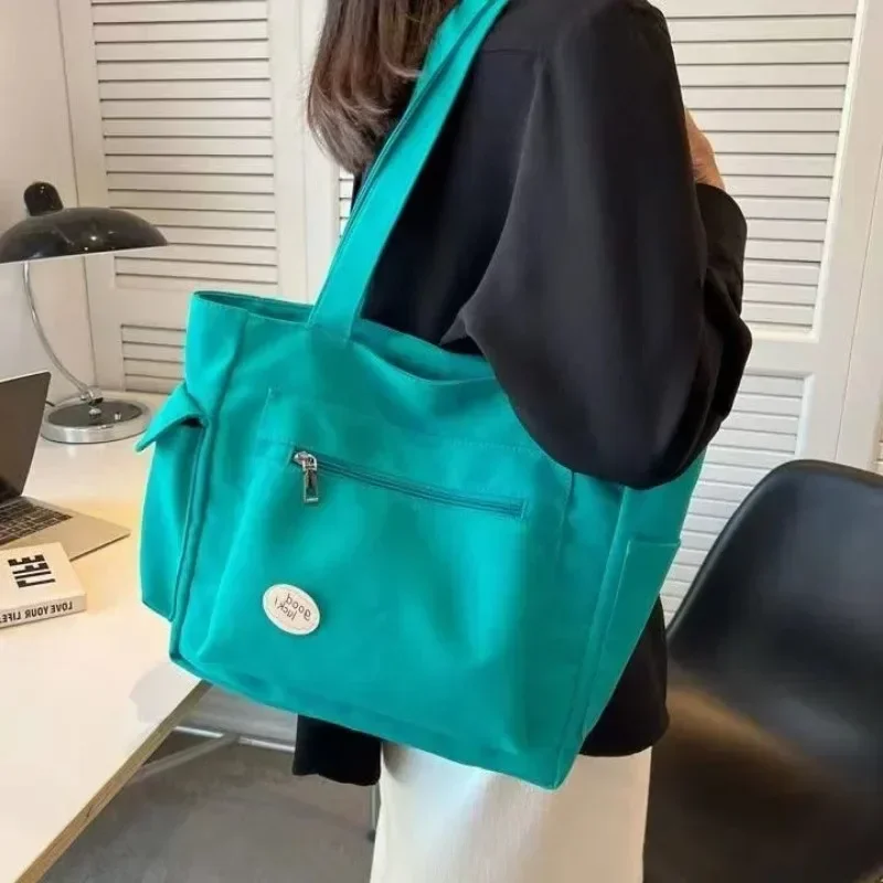 Women's Fashion Shoulder Bag Class Large Capacity Student Tote Bag 2026 New Canvas Commuter Handbag Women Bag Purse and Handbags