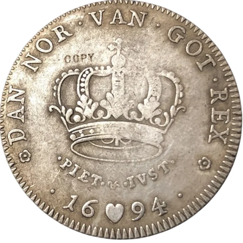 

1694 Denmark 1 Krone Silver Copy Coin