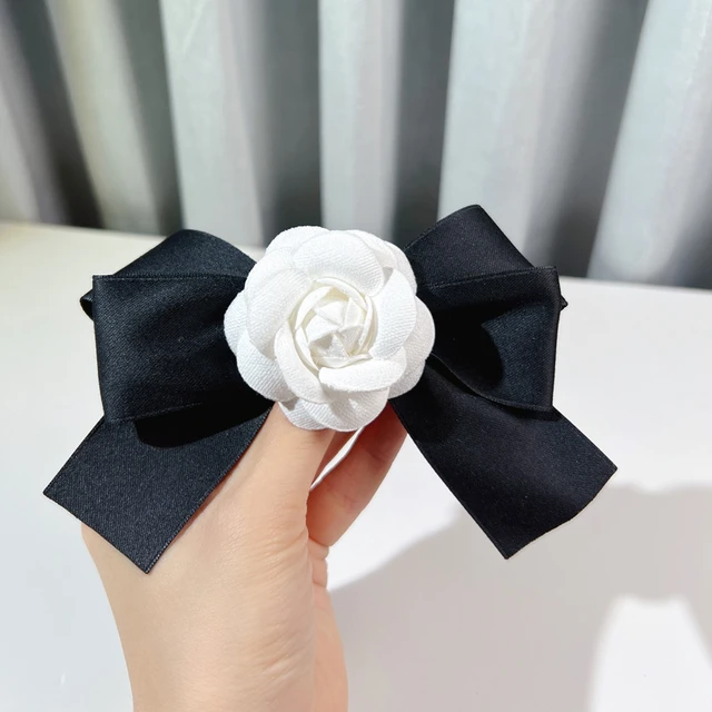 i-Remiel Korean Fabric Camellia Flower Brooch Cloth Art Bow Tie Fashion Jewelry Shirt Dress Collar Pins
