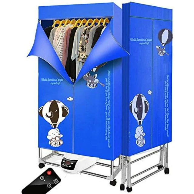 Portable Clothes Dryer 110v-240v  Foldable Household Folding-Dry Machine with  Control Adjustable Timer Low Noise for ,Laundry,A 1