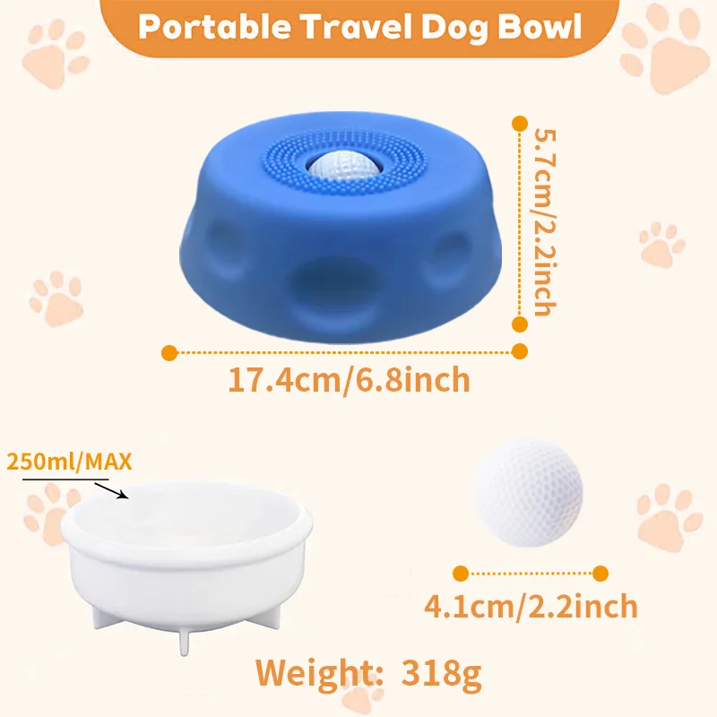 Slow Feeder Dog Bowl Silicone Anti-slip Interactive Puzzle Toy_voghion.com