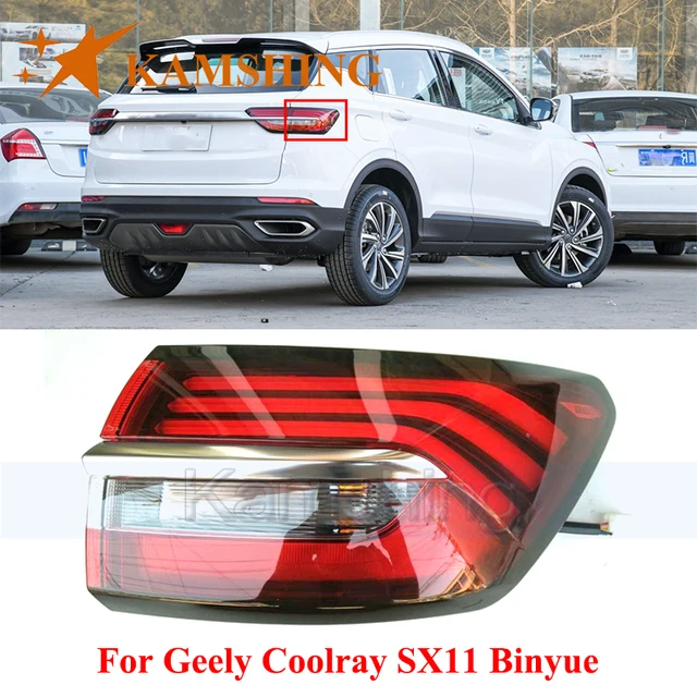 keen 12v auto feu arrière pour geely coolray 2019-2021 troisième arrêt de frein  led clignotants arrière pare-chocs feux arrière queue par lampe