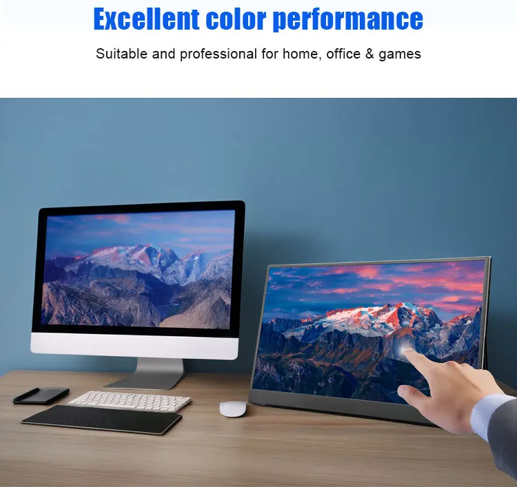 24인치 144Hz OLED 100% NTSC 3840x2160 IPS 화면 휴대용 모니터 (노트북용) 4K 게이밍 모니터