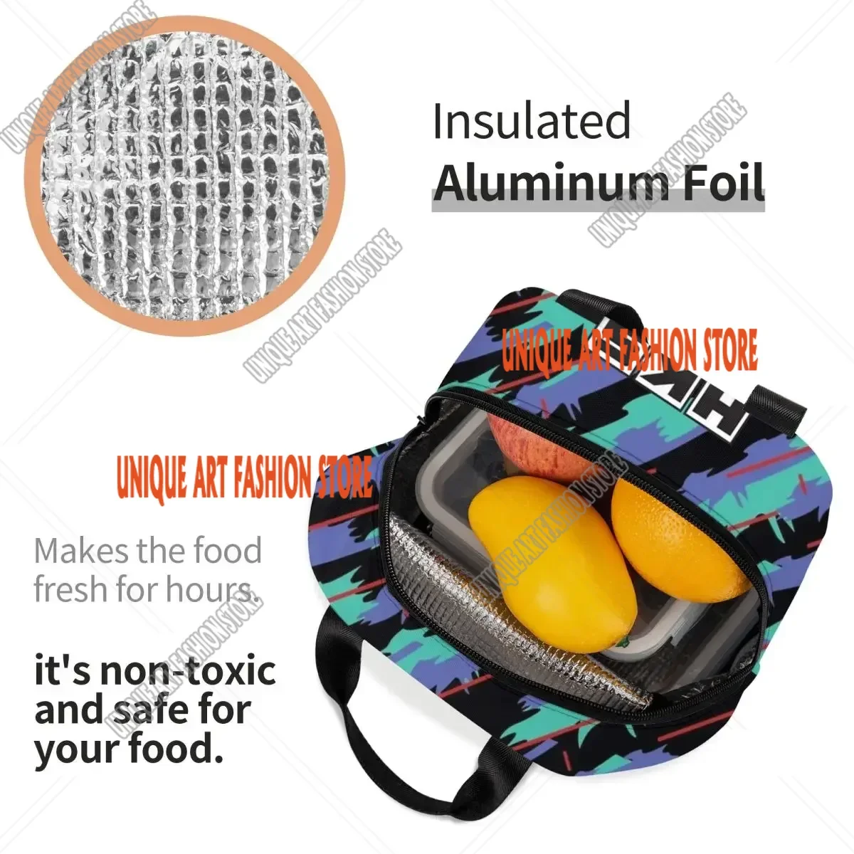 HKS Advan JDM Insulated Lunch Bags Waterproof Picnic Bags Thermal Cooler Lunch Box Tote for Woman Work Children School