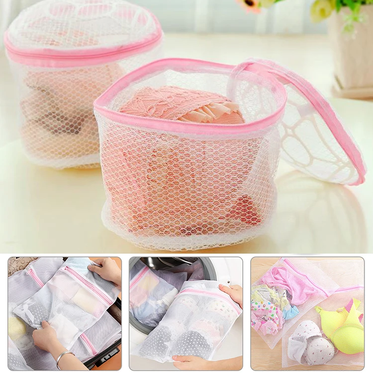 Lingerie Bra Underwear Laundry Washing Bags Net Mesh Clothes Sock Washing Organizer Zip Bags Hosiery Saver Bras Protector Pouch 2