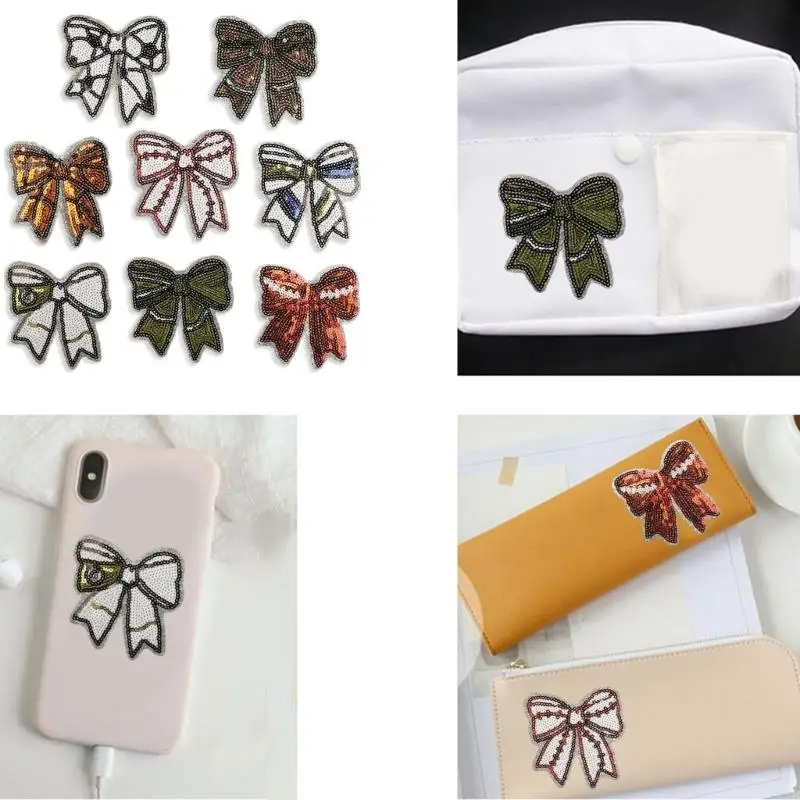 8 PCs Bögen nähen auf/Eisen auf Patches Pailletten – Detail 10