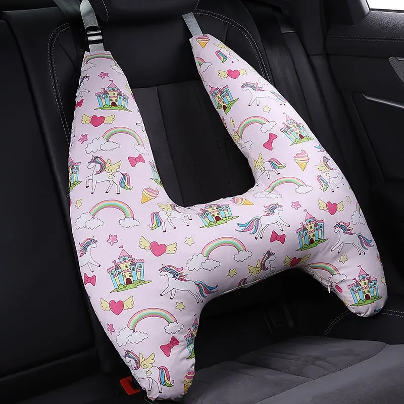 U-Shaped Kids Travel Pillow Car Sleeping Long Journey Pillows for Car Back  Seat Child Kid Support for Neck Head Body Cute Animal