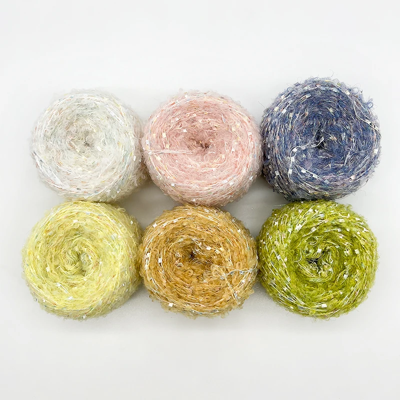 YOMDID 50g/pc Wool Loop Yarn DIY Clothing Hat Scarf Glove Knitting Yarn Bag Pendant Hairband Decoration Handmade Crochet Thread 3