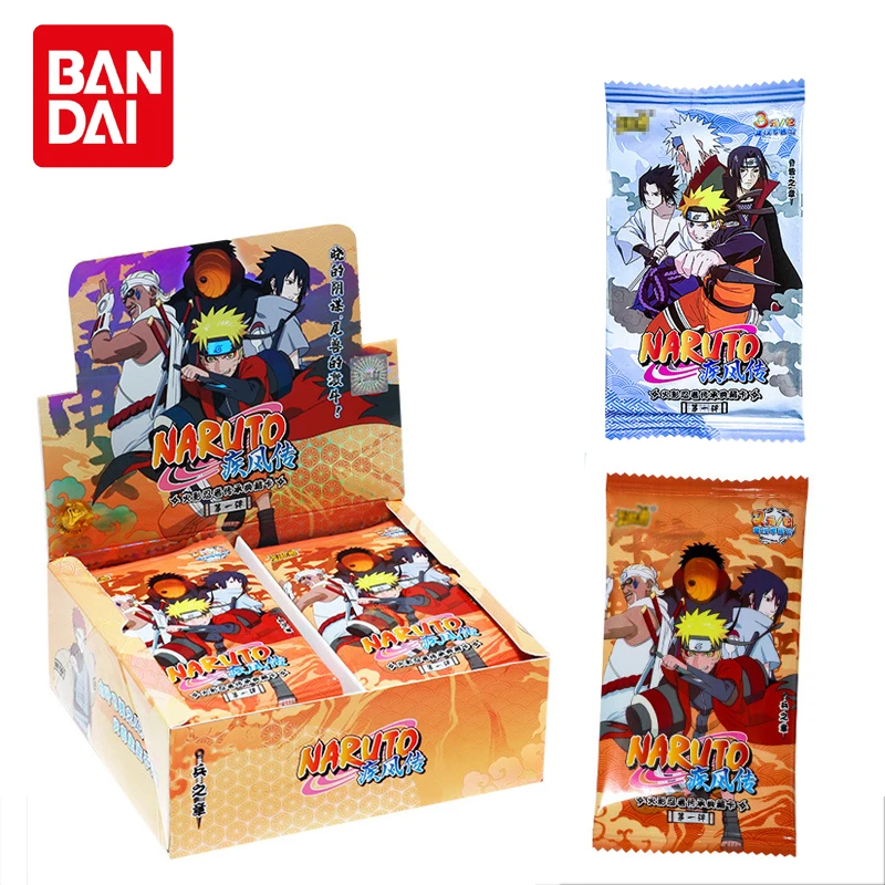 Bandai Подлинная аниме Sasuke narutoe коллекция Редкие карты коробка удзумаки Учиха игра