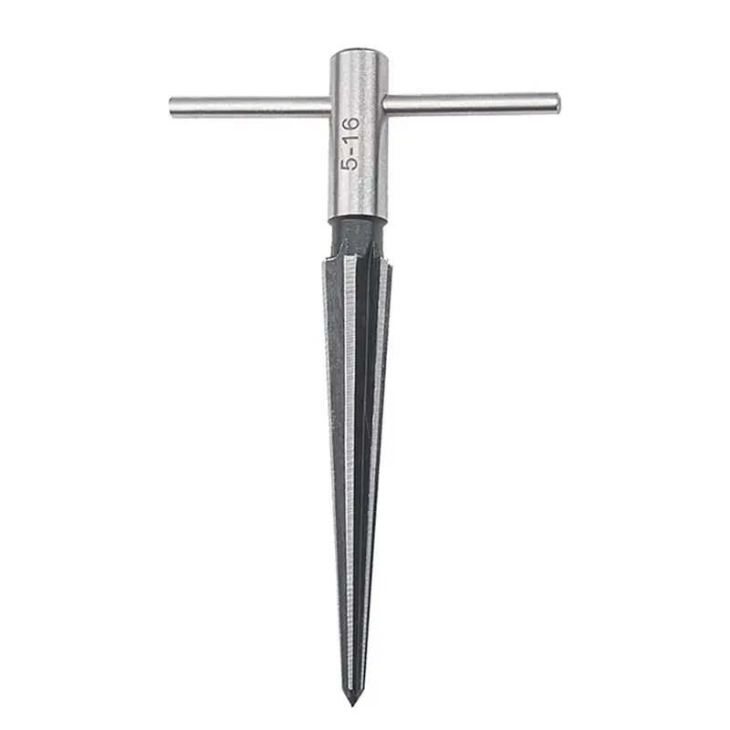 ABKJ-2Pcs1/8In-1/2In3-13Mm&5Mm-16Mm 브리지 핀홀 핸드헬드 리머 T-테이퍼 6 슬롯 챔퍼 리밍 목공 절삭 공구