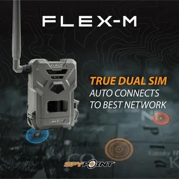 Flex-M Twin Pack Cellular Trail Cameras - Best Value in Hunting Accessories, No WiFi Needed, GPS, Night Vision, Dual-Si 5