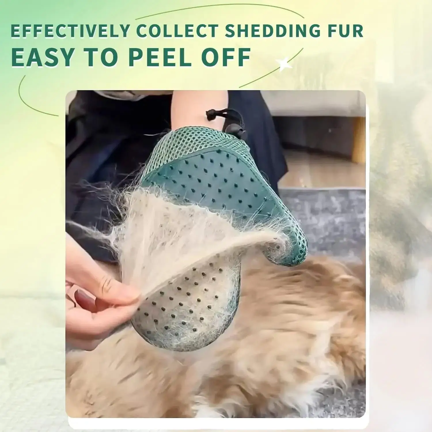 1pc 2 In 1 Cat Hair Glove & Pet Fur Remover Glove, Dog Grooming Glove Brush For Shedding, Pet Hair Remover Mitt For Cleaner 6