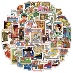 50PCS Creative Retro Humorous Decorative Stickers for DIY and Personalization (50PCS)