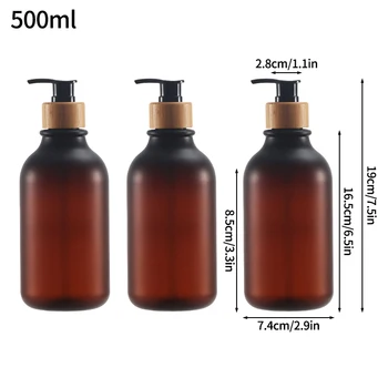 300 ml/500 ml เครื่องจ่ายสบู่เหลวขวดแชมพูขวดปั๊มสบู่คอนเทนเนอร์โลชั่นห้องน้ําแชมพู Conditioner Dispenser 16