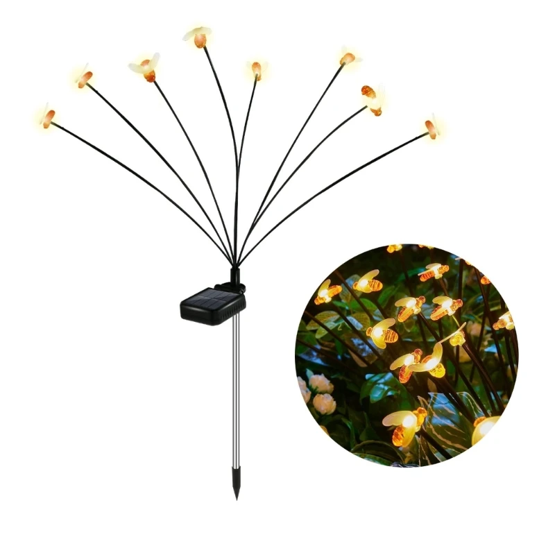 

Solar Pathway Lights Bees LED Garden Lights Decorative Landscape Light Lawn Stakes for Outdoor Lawn Patio Garden Walkway 40JA