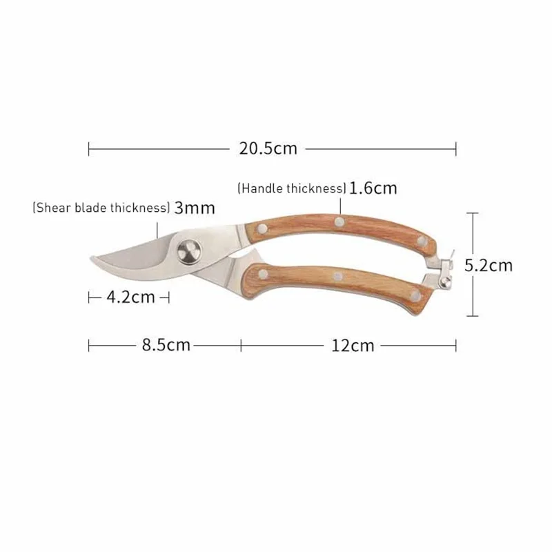 Description Picture 5 of itemMulti Functional Pruning Scissors Gardening Fruit Picker Bonsai Branch Repair Wood Handle Shears Home Cutting Tools Anti-slip
