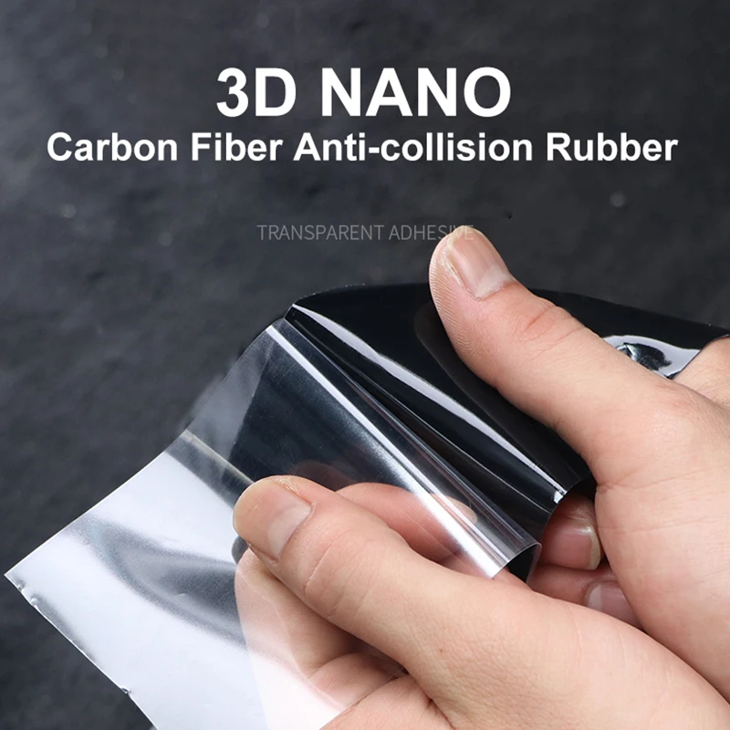 4pcs Autocollant sticker protection étanche fiber carbone seuil de