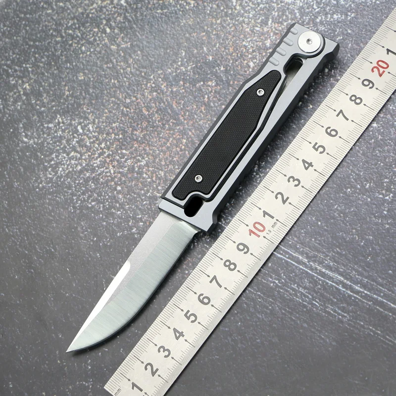 Carrot#Folding Knife D2 Blade Aluminium G10 Handle Outdoor Tactical Camping Hunting Utility Kitchen EDC Tools Gifts