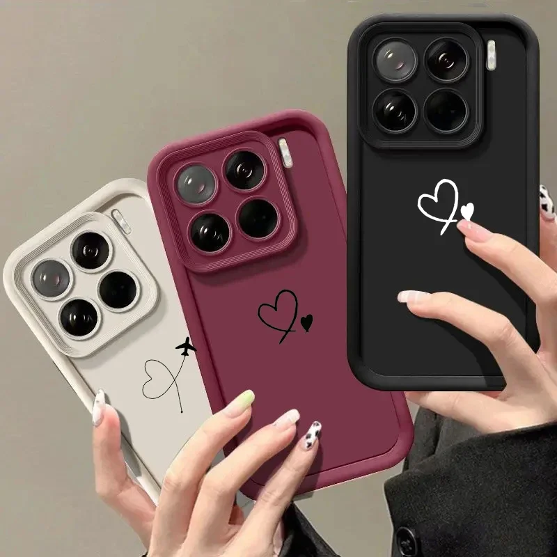 Small Heart Airplane Silicone Cute Phone Cover