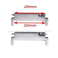 Enhanced Watch Band Adapter with Quick Release Metal Connectors and Spring Bars (Silver- 20 to 22mm)