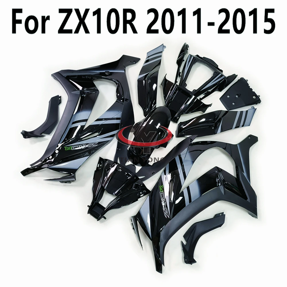 

For Kawasaki ZX10R Black Gray Gradient Printing Cowling Fit ZX10 R ZX 10R 2011 2012 2013 2014 2015 Motorcycle Full Fairing Kit