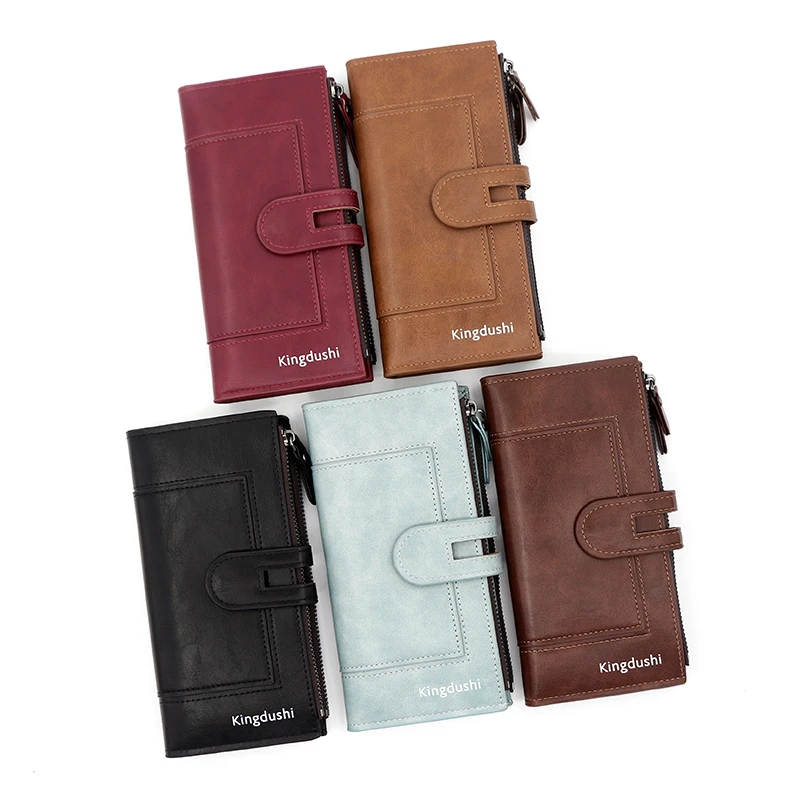 Fashionable New Women's Long Wallet, European and American Fashion Phone Bag, PU Leather Multi Card Carrying Bag