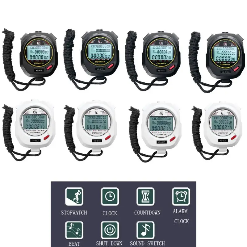

Waterproof Digital Professional Handheld LCD Handheld Sports Stopwatch Timer Stop Watches with String for Sports