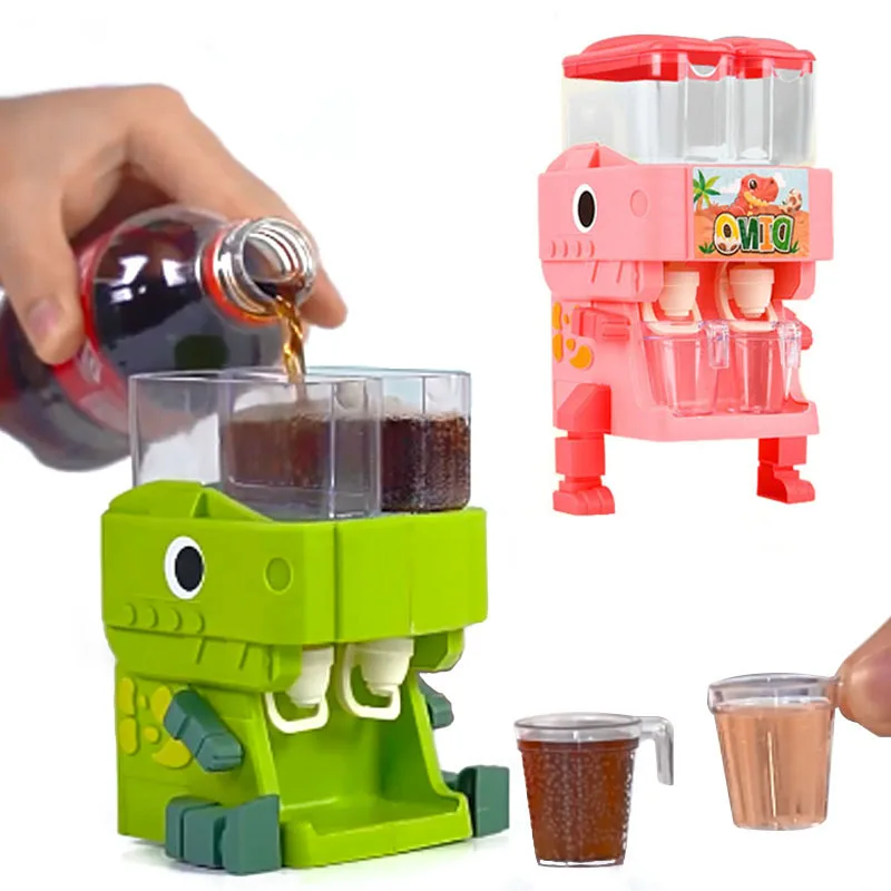 Mini dispensador de agua con forma de animal para niños pequeños, simulación de fuente de beber regalo (grande y lindo Panda