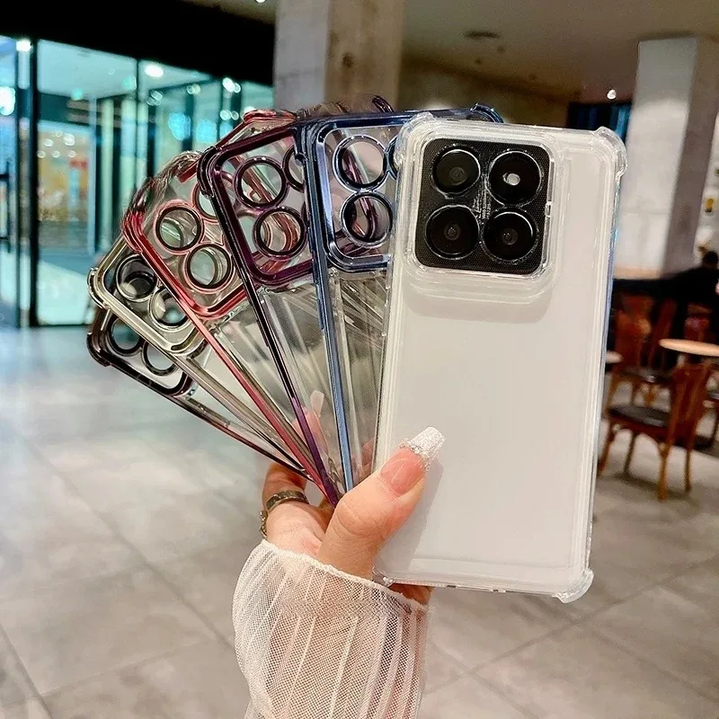Shockproof Transparent Silicone Soft Case with Enhanced Corner Protection and Plating Finish