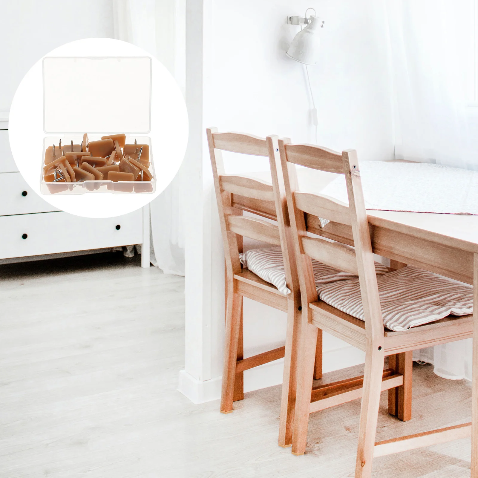 100 X Feltrini Con Chiodo / Marrone / 28 Mm