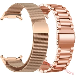 2 - Pack Metal Strap - Stainless Steel Milanese Loop Bracelet - Galaxy Watch Ultra (Rose Gold - Rose Gold)